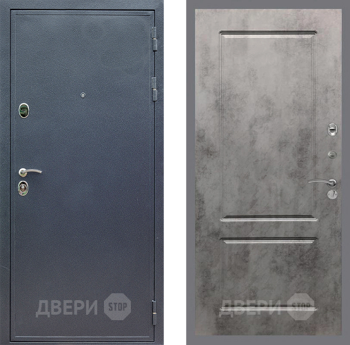 Входная металлическая Дверь Стоп СИЛЬВЕР ФЛ-117 Бетон темный в Ивантеевке