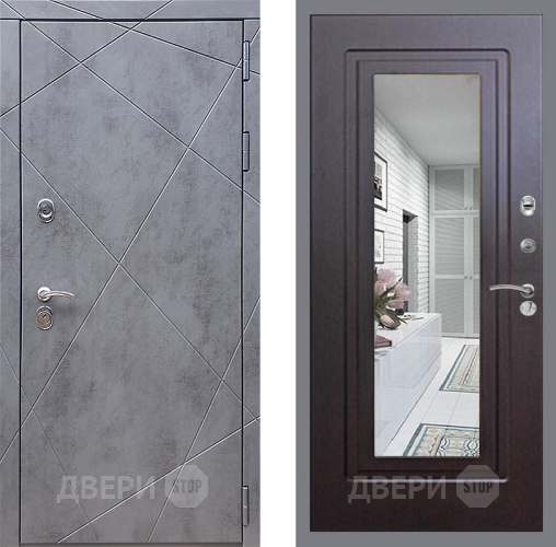 Дверь Стоп Лучи Зеркало ФЛ-120 Венге в Ивантеевке