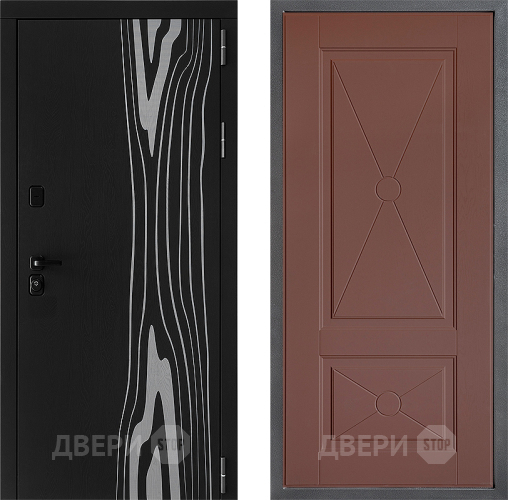 Входная металлическая Дверь Дверной континент ДК-12 ФЛ-617 Ясень шоколадный в Ивантеевке