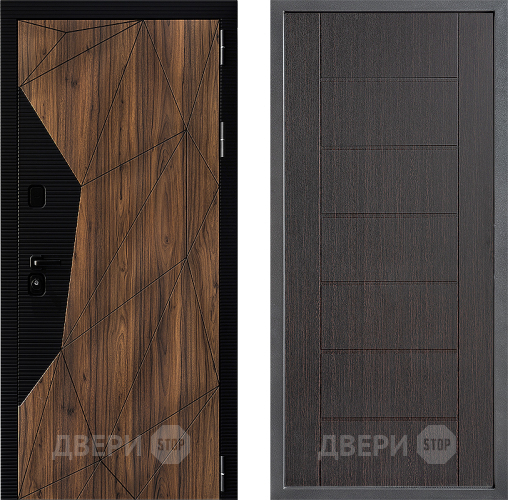 Входная металлическая Дверь Дверной континент ДК-11 ФЛ-Лайн Венге в Ивантеевке