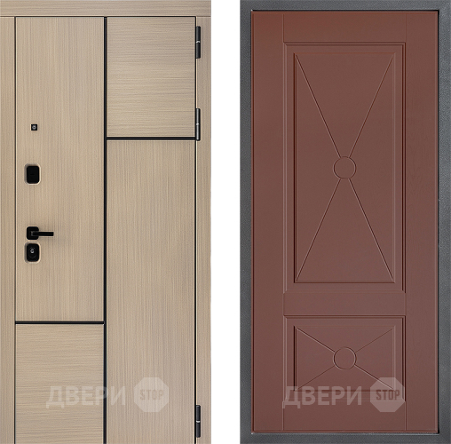 Входная металлическая Дверь Дверной континент ДК-14 ФЛ-617 Ясень шоколадный в Ивантеевке