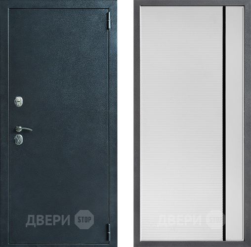 Входная металлическая Дверь Дверной континент ДК-70 Дизайн ФЛ-757 Черное Стекло Софт милк в Ивантеевке