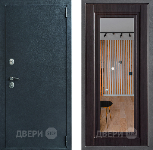 Входная металлическая Дверь Дверной континент ДК-70 Дизайн ФЛЗ Зеркало Венге в Ивантеевке