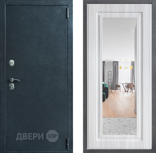 Дверь Дверной континент ДК-70 Дизайн ФЛЗ Зеркало Сандал белый в Ивантеевке