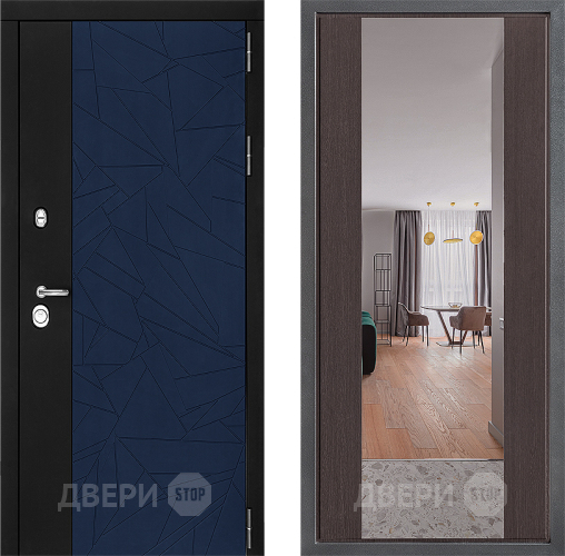 Дверь Дверной континент ДК-9 ФЛЗ-1 Зеркало Венге в Ивантеевке