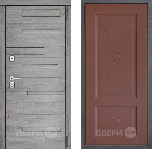 Входная металлическая Дверь Дверной континент ДК-10 ФЛ-617 Ясень шоколадный в Ивантеевке
