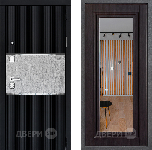 Дверь Дверной континент ДК-13 ФЛЗ Зеркало Венге в Ивантеевке