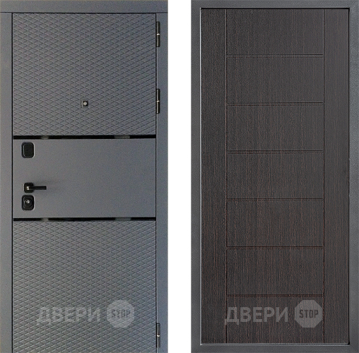 Входная металлическая Дверь Дверной континент Диамант Дизайн ФЛ-Лайн Венге в Ивантеевке
