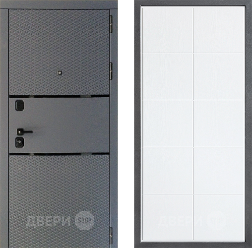 Входная металлическая Дверь Дверной континент Диамант Дизайн ФЛ-Кватро Белое дерево в Ивантеевке