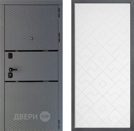 Входная металлическая Дверь Дверной континент Диамант Дизайн ФЛ-Тиффани Белый софт в Ивантеевке