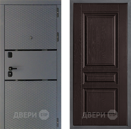 Входная металлическая Дверь Дверной континент Диамант Дизайн ФЛ-243 Дуб шоколадный в Ивантеевке