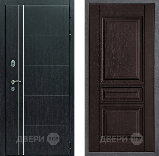 Входная металлическая Дверь Дверной континент Теплолюкс Дизайн ФЛ-243 Дуб шоколадный в Ивантеевке