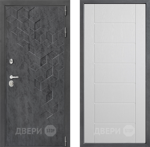 Входная металлическая Дверь Дверной континент ДК-3/713 ФЛ-Лайн Белое дерево в Ивантеевке