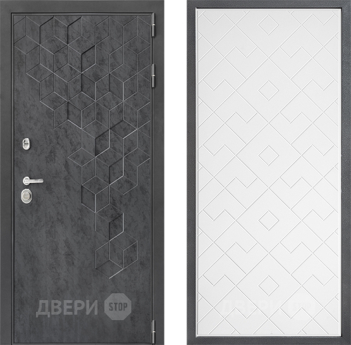 Входная металлическая Дверь Дверной континент ДК-3/713 ФЛ-Тиффани Белый софт в Ивантеевке