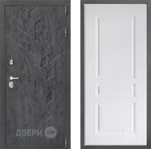 Входная металлическая Дверь Дверной континент ДК-3/713 ФЛ-243 Альберо Браш серебро в Ивантеевке