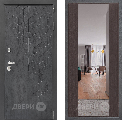 Дверь Дверной континент ДК-3/713 ФЛЗ-1 Зеркало Венге в Ивантеевке