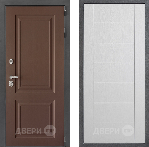 Входная металлическая Дверь Дверной континент ДК-3/729 ФЛ-Лайн Белое дерево в Ивантеевке
