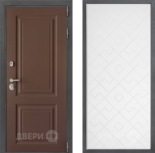 Входная металлическая Дверь Дверной континент ДК-3/729 ФЛ-Тиффани Белый софт в Ивантеевке