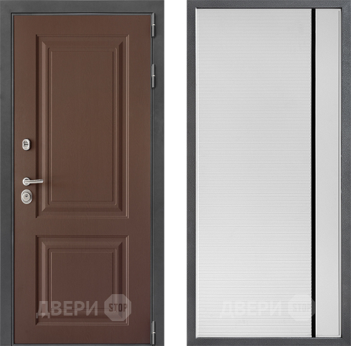Входная металлическая Дверь Дверной континент ДК-3/729 ФЛ-757 Черное Стекло Софт милк в Ивантеевке