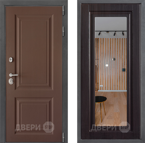 Входная металлическая Дверь Дверной континент ДК-3/729 ФЛЗ Зеркало Венге в Ивантеевке