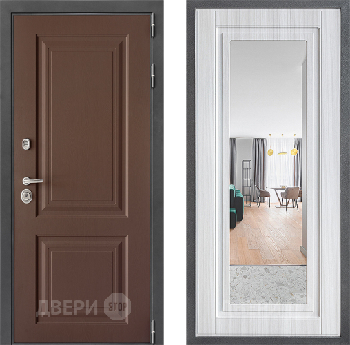 Дверь Дверной континент ДК-3/729 ФЛЗ Зеркало Сандал белый в Ивантеевке