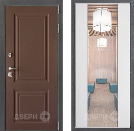 Дверь Дверной континент ДК-3/729 ФЛЗ-1 Зеркало Белый софт в Ивантеевке