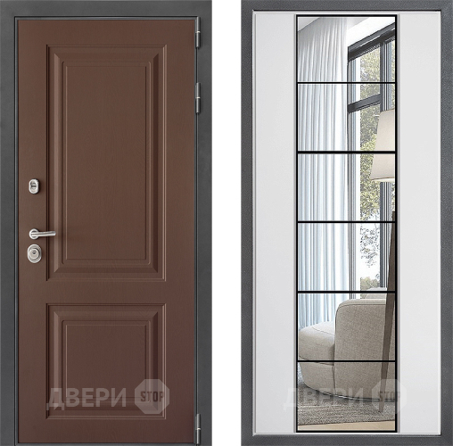 Дверь Дверной континент ДК-3/729 ФЛЗ-2 Зеркало Белый софт в Ивантеевке