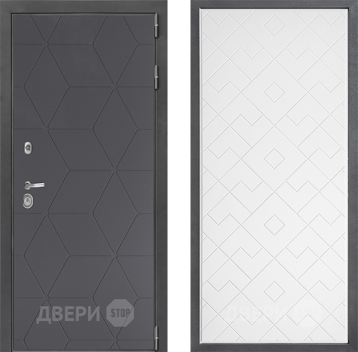 Входная металлическая Дверь Дверной континент ДК-3/744 ФЛ-Тиффани Белый софт в Ивантеевке