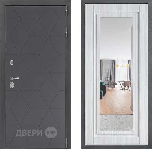 Дверь Дверной континент ДК-3/744 ФЛЗ Зеркало Сандал белый в Ивантеевке