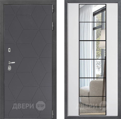 Дверь Дверной континент ДК-3/744 ФЛЗ-2 Зеркало Белый софт в Ивантеевке