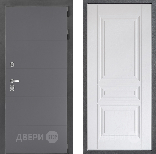 Входная металлическая Дверь Дверной континент ДК-3/649 ФЛ-243 Альберо Браш серебро в Ивантеевке