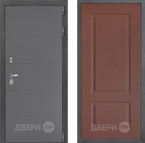 Входная металлическая Дверь Дверной континент ДК-3/649 ФЛ-617 Ясень шоколадный в Ивантеевке