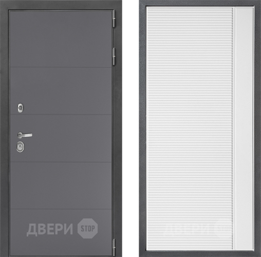 Входная металлическая Дверь Дверной континент ДК-3/649 ФЛ-757 Белое Стекло Софт милк в Ивантеевке