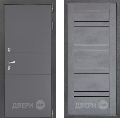 Входная металлическая Дверь Дверной континент ДК-3/649 ФЛ-49 Бетон серый в Ивантеевке