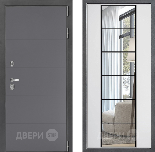 Дверь Дверной континент ДК-3/649 ФЛЗ-2 Зеркало Белый софт в Ивантеевке