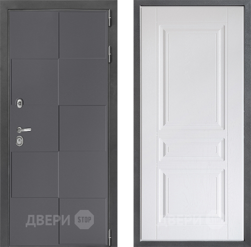 Входная металлическая Дверь Дверной континент ДК-3/606 ФЛ-243 Альберо Браш серебро в Ивантеевке