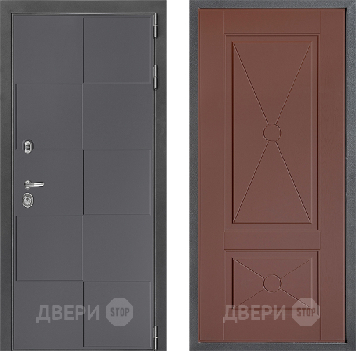 Входная металлическая Дверь Дверной континент ДК-3/606 ФЛ-617 Ясень шоколадный в Ивантеевке