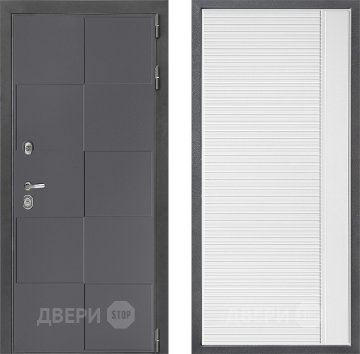 Входная металлическая Дверь Дверной континент ДК-3/606 ФЛ-757 Белое Стекло Софт милк в Ивантеевке