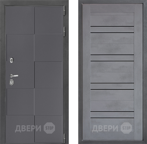 Входная металлическая Дверь Дверной континент ДК-3/606 ФЛ-49 Бетон серый в Ивантеевке