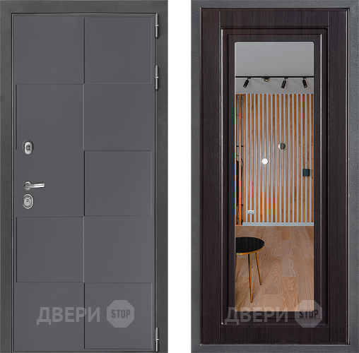 Входная металлическая Дверь Дверной континент ДК-3/606 ФЛЗ Зеркало Венге в Ивантеевке