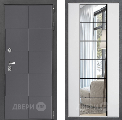Дверь Дверной континент ДК-3/606 ФЛЗ-2 Зеркало Белый софт в Ивантеевке