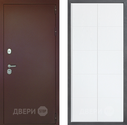 Входная металлическая Дверь Дверной континент Рубикон Медь Дизайн ФЛ-Кватро Белое дерево в Ивантеевке