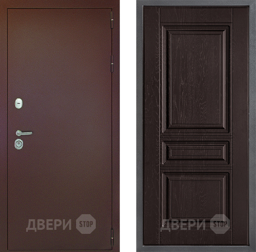 Дверь Дверной континент Рубикон Медь Дизайн ФЛ-243 Дуб шоколадный в Ивантеевке
