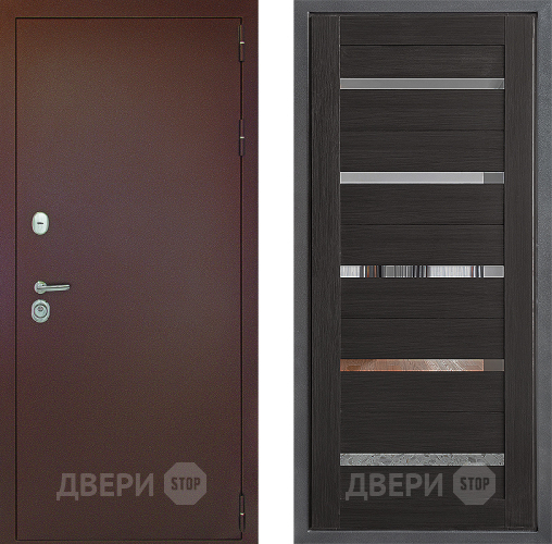 Дверь Дверной континент Рубикон Медь Дизайн ФЛ-47 Венге в Ивантеевке