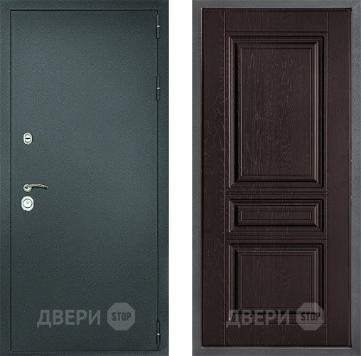 Дверь Дверной континент Рубикон Серебро Дизайн ФЛ-243 Дуб шоколадный в Ивантеевке
