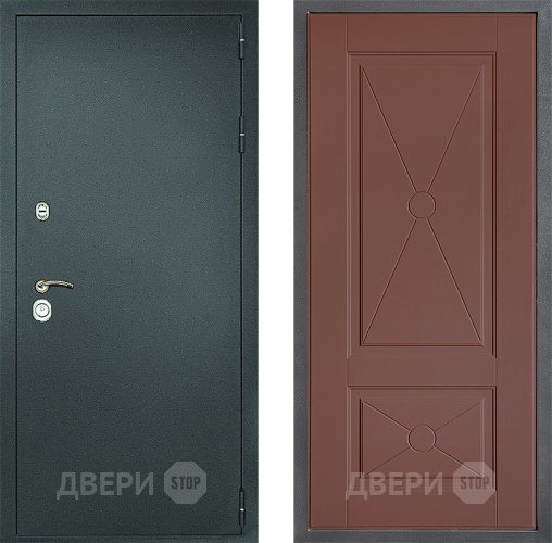 Входная металлическая Дверь Дверной континент Рубикон Серебро Дизайн ФЛ-617 Ясень шоколадный в Ивантеевке
