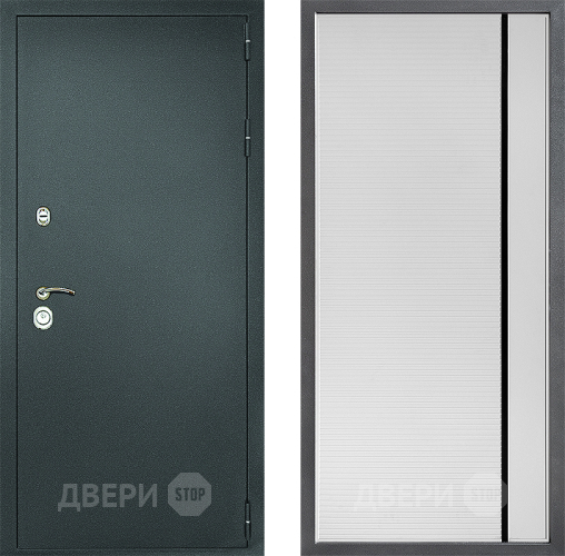 Дверь Дверной континент Рубикон Серебро Дизайн ФЛ-757 Черное Стекло Софт милк в Ивантеевке