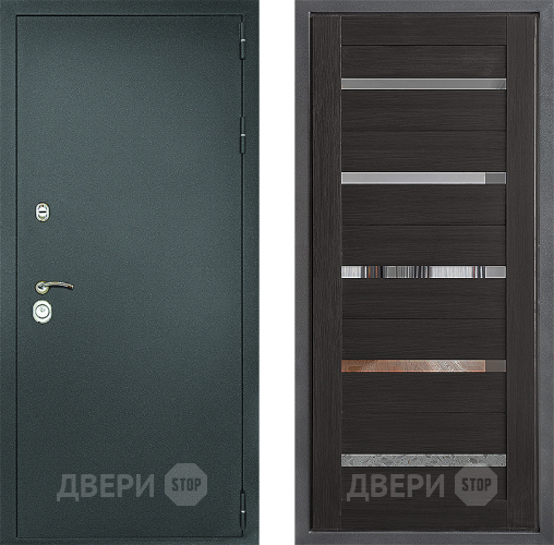 Дверь Дверной континент Рубикон Серебро Дизайн ФЛ-47 Венге в Ивантеевке