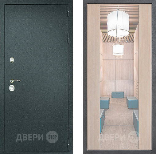 Дверь Дверной континент Рубикон Серебро Дизайн ФЛЗ-1 Зеркало Капучино в Ивантеевке