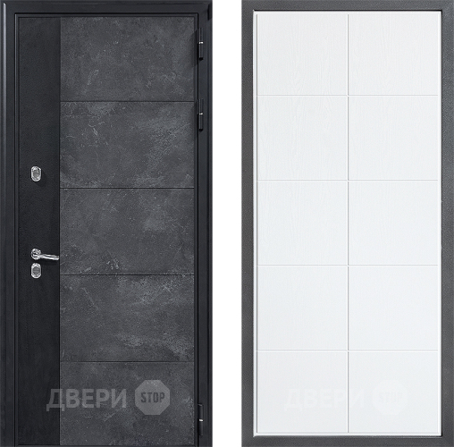 Входная металлическая Дверь Дверной континент ДК-15 Бетон ТЕРМО ФЛ-Кватро Белое дерево в Ивантеевке